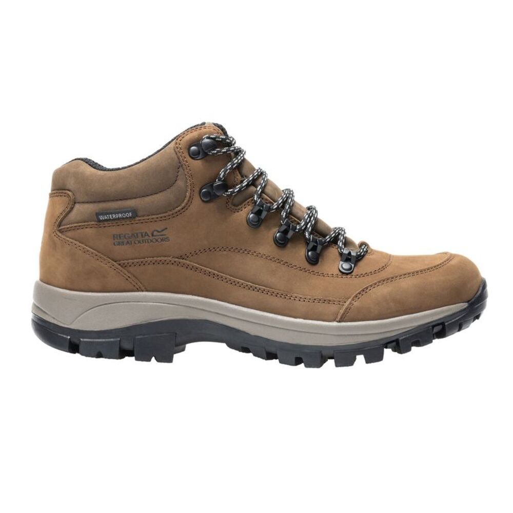 Regatta Mens Bayton Leather Mid Cut Walking Boots / Brown